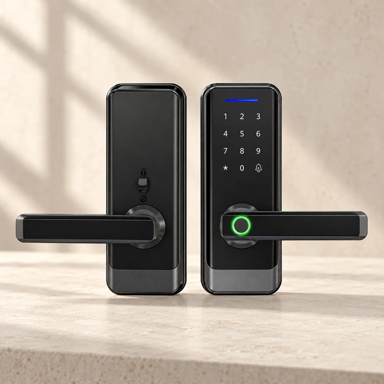 Digital lever set · EZ-30 in black