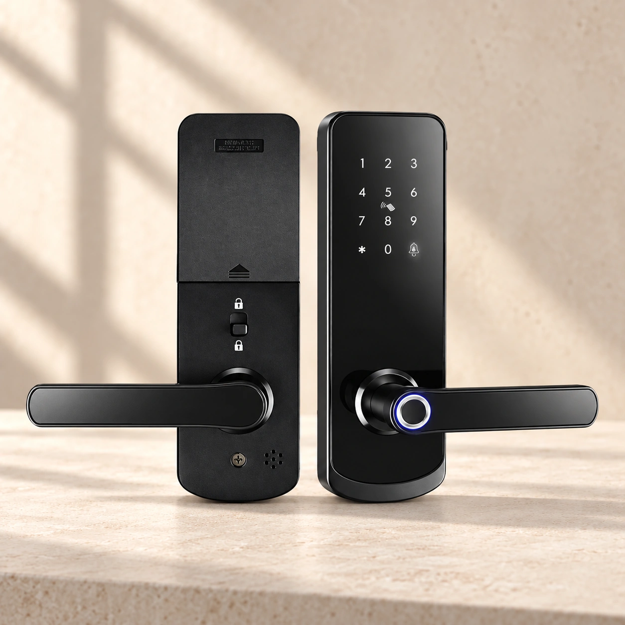 Digital lever set · EZ-4 in black